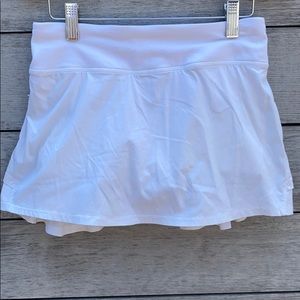 Ivivva white girls ruffled workout skirt size 12